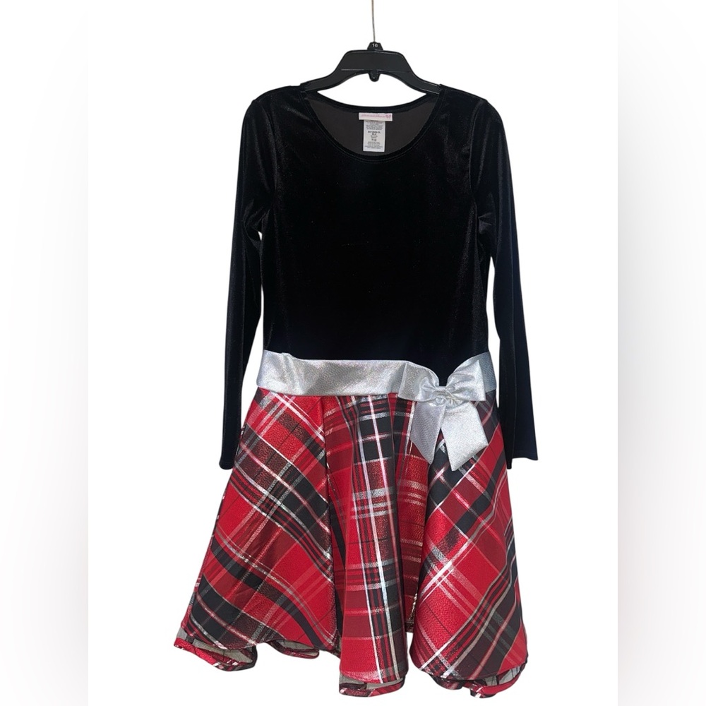 Bonnie Jean Black Dress with Red Accents